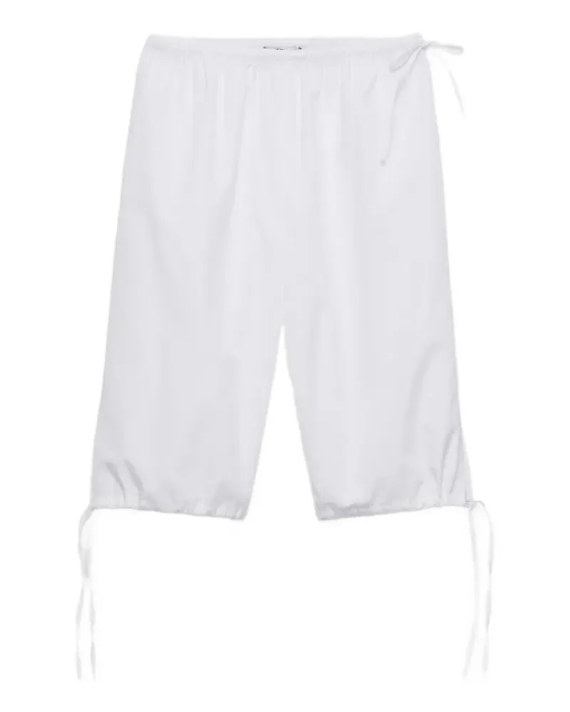 Prada Bermudas aus Popeline - Weiß Weiß