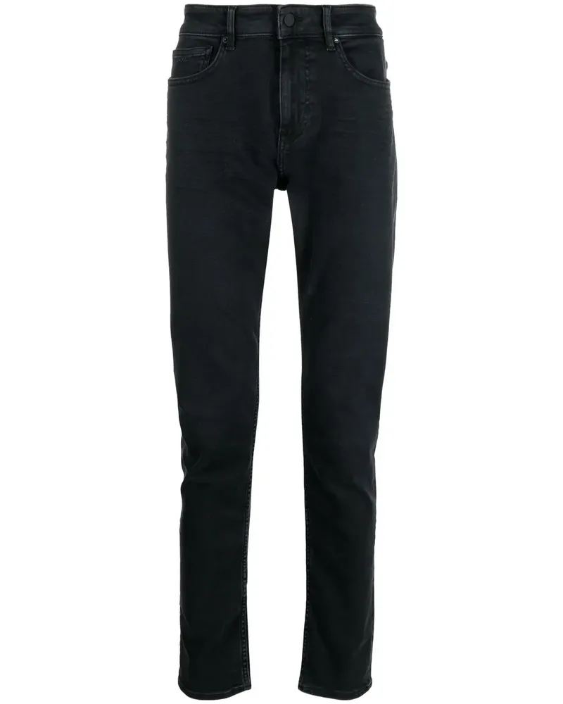 HUGO BOSS Halbhohe Slim-Fit-Jeans - Schwarz Schwarz