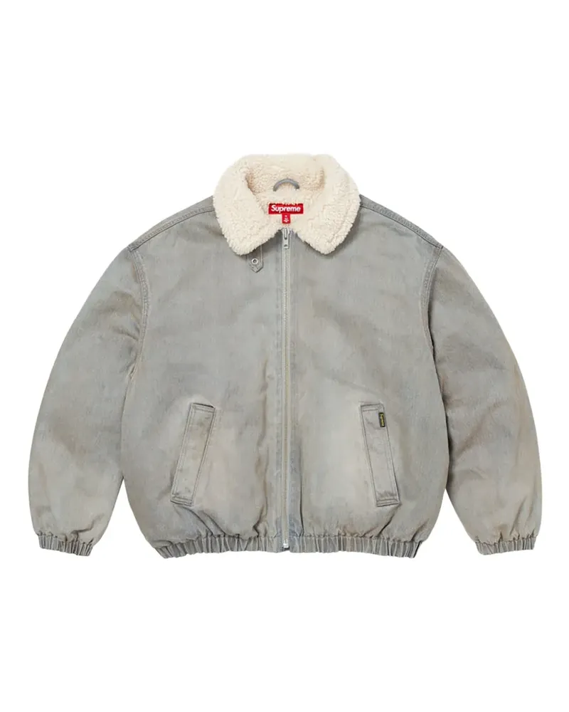 Supreme Being Bomberjacke mit Faux Shearling - Grau Grau