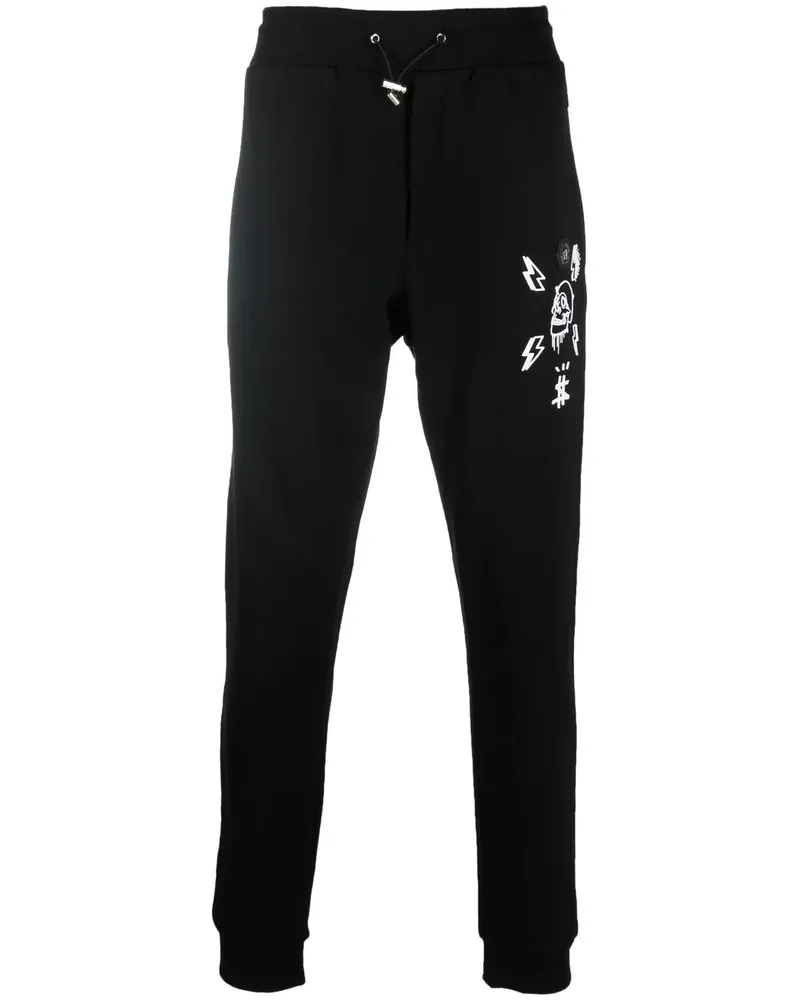 Philipp Plein Hexagon Tapered-Jogginghose - Schwarz Schwarz