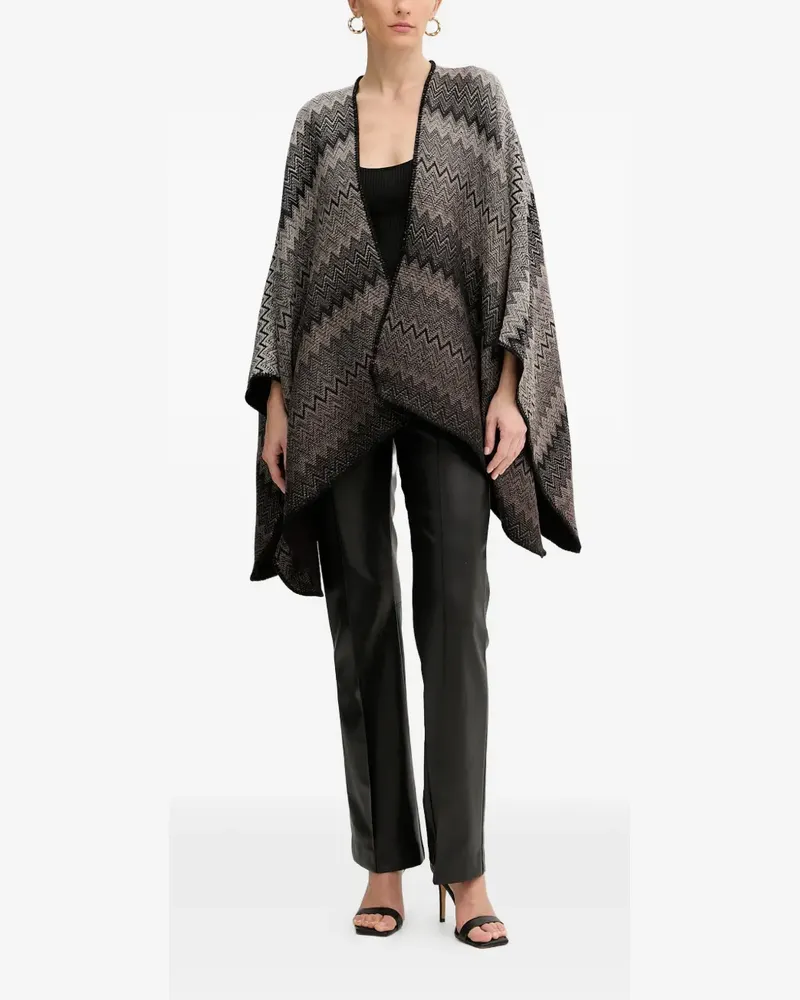 Missoni chevron knitted poncho - Nude Nude