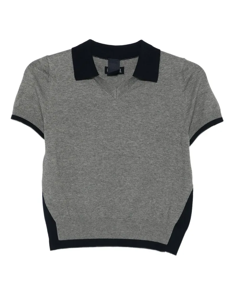 JUUN.J short sleeve knitted top - Grau Grau
