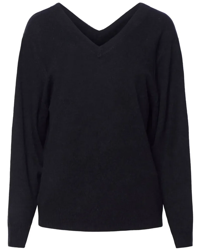 Equipment Kaschmirpullover mit V-Ausschnitt - Schwarz Schwarz