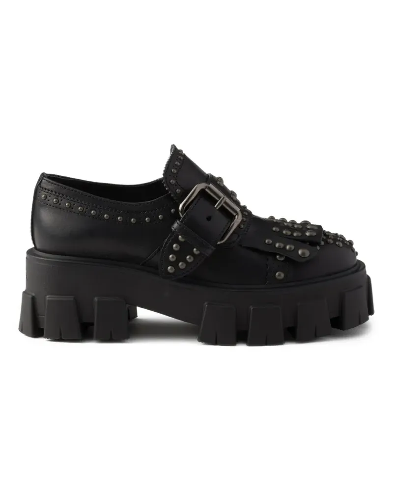 Prada 55mm leather loafers - Schwarz Schwarz