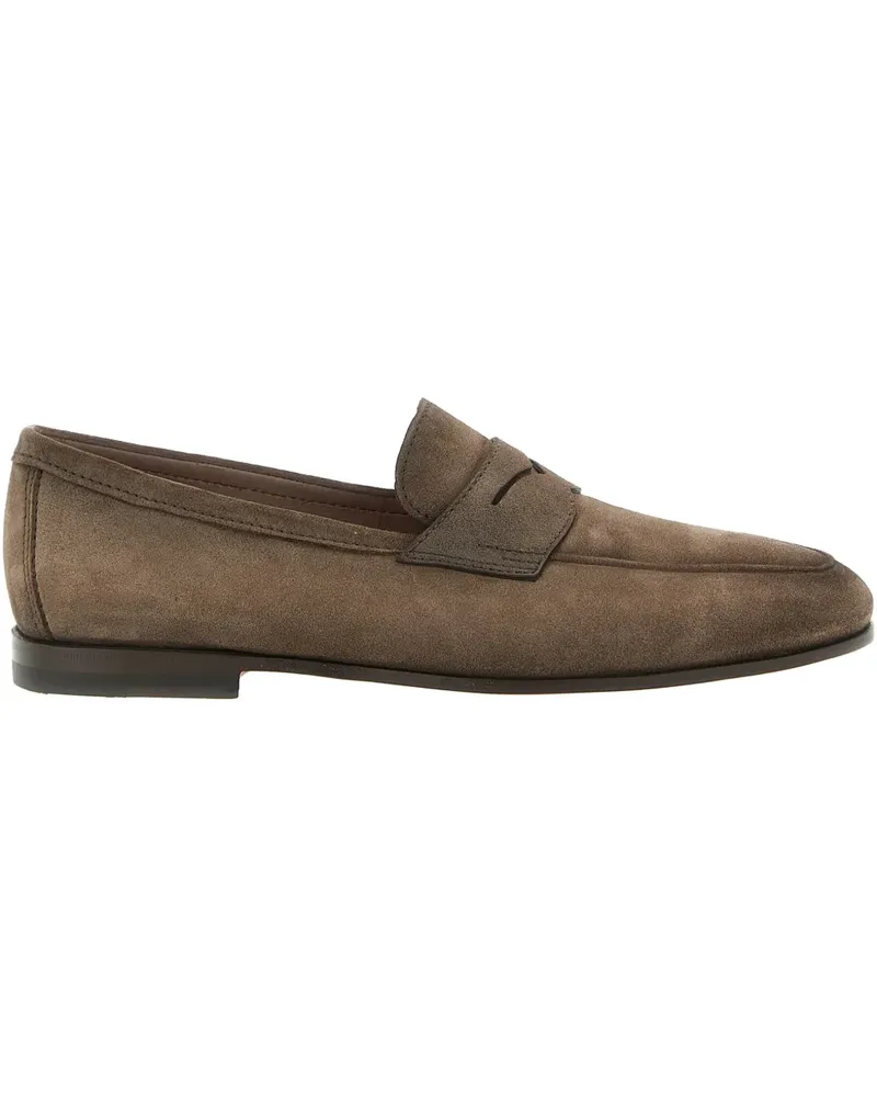 Santoni Carlos penny-front loafers - Braun Braun
