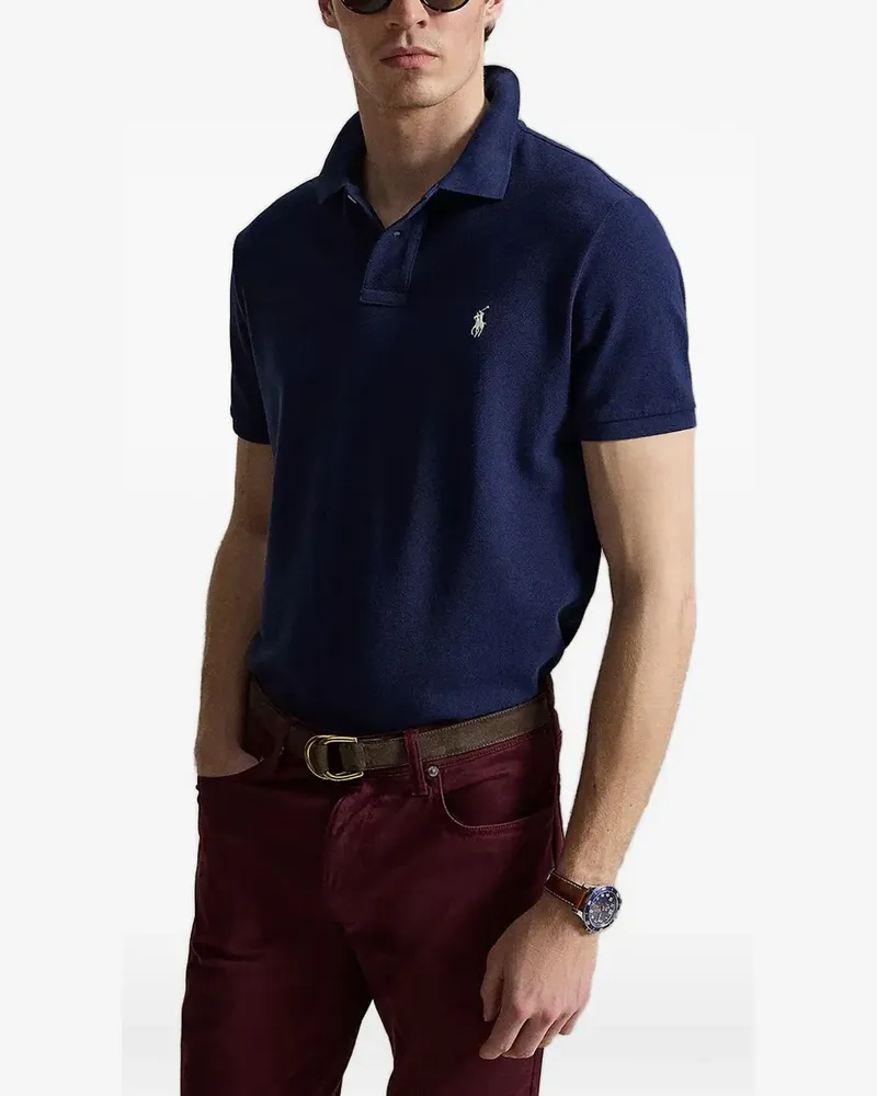 Ralph Lauren Piqué-Poloshirt mit Logo-Stickerei - Blau Blau