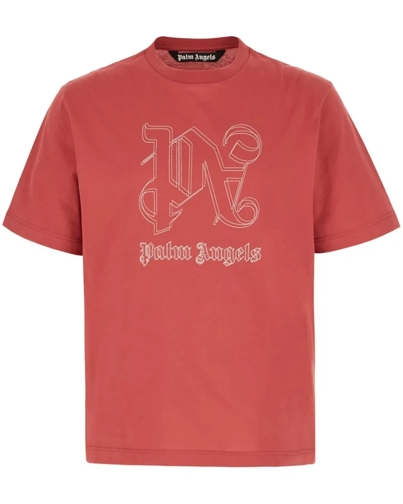 Palm Angels Oversized-T-Shirt aus Baumwolle - Rot Rot