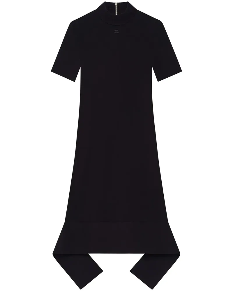 Courrèges Scuba Minikleid - Schwarz Schwarz