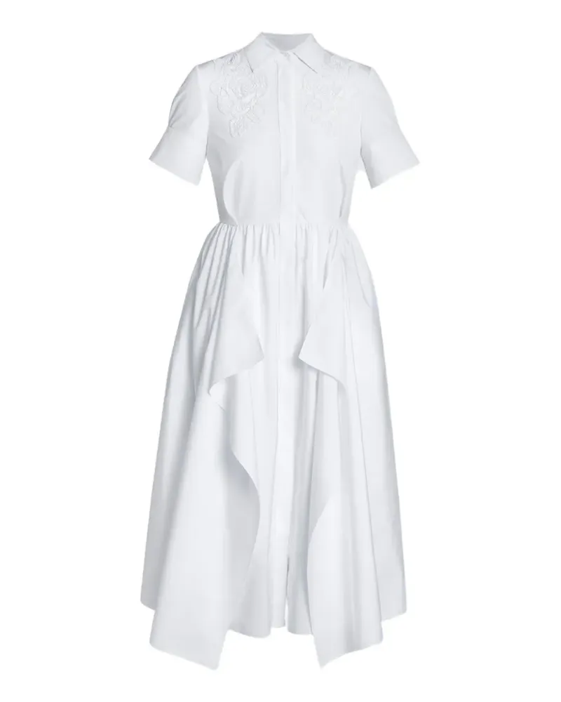 Erdem Besticktes Hemdkleid - Weiß Weiß