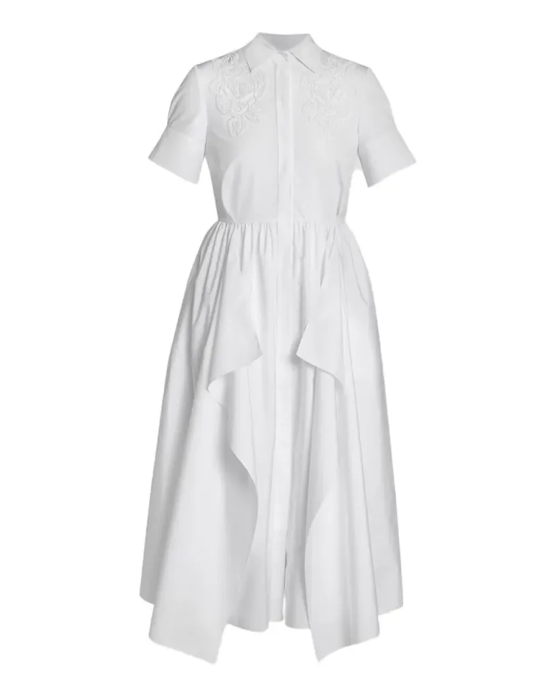 Erdem Besticktes Hemdkleid - Weiß Weiß
