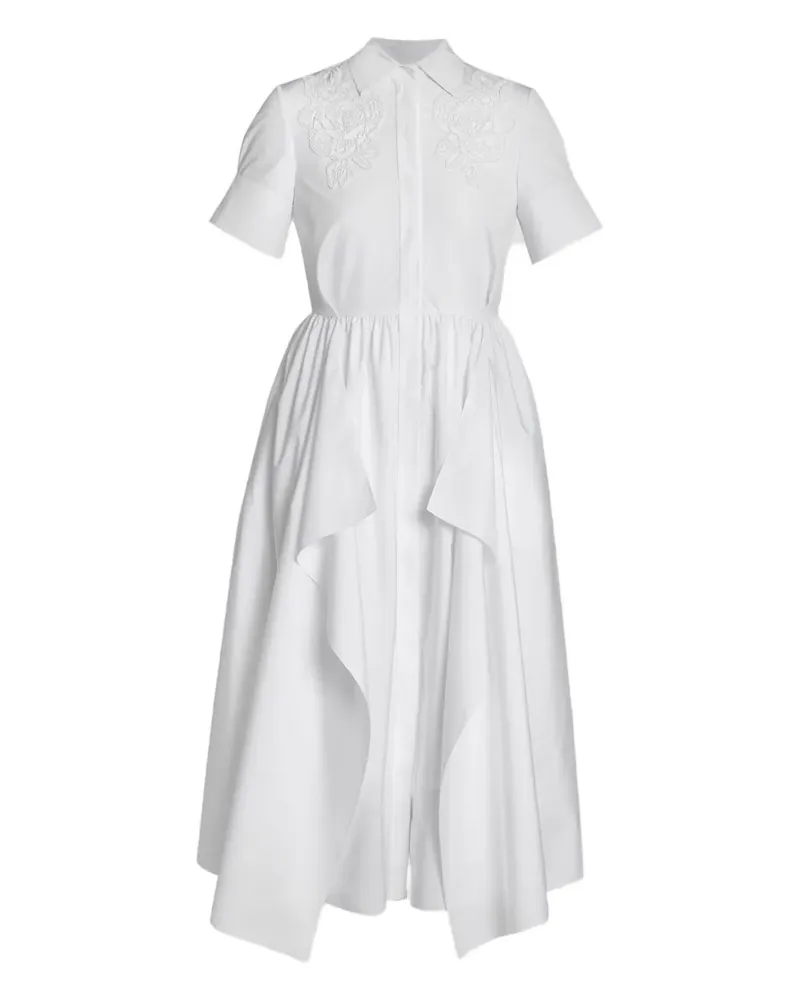 Erdem Besticktes Hemdkleid - Weiß Weiß