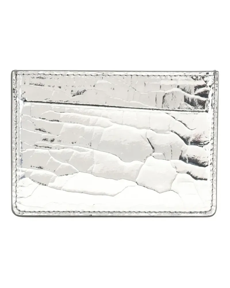 Maison Margiela textured card holder - Silber Silber