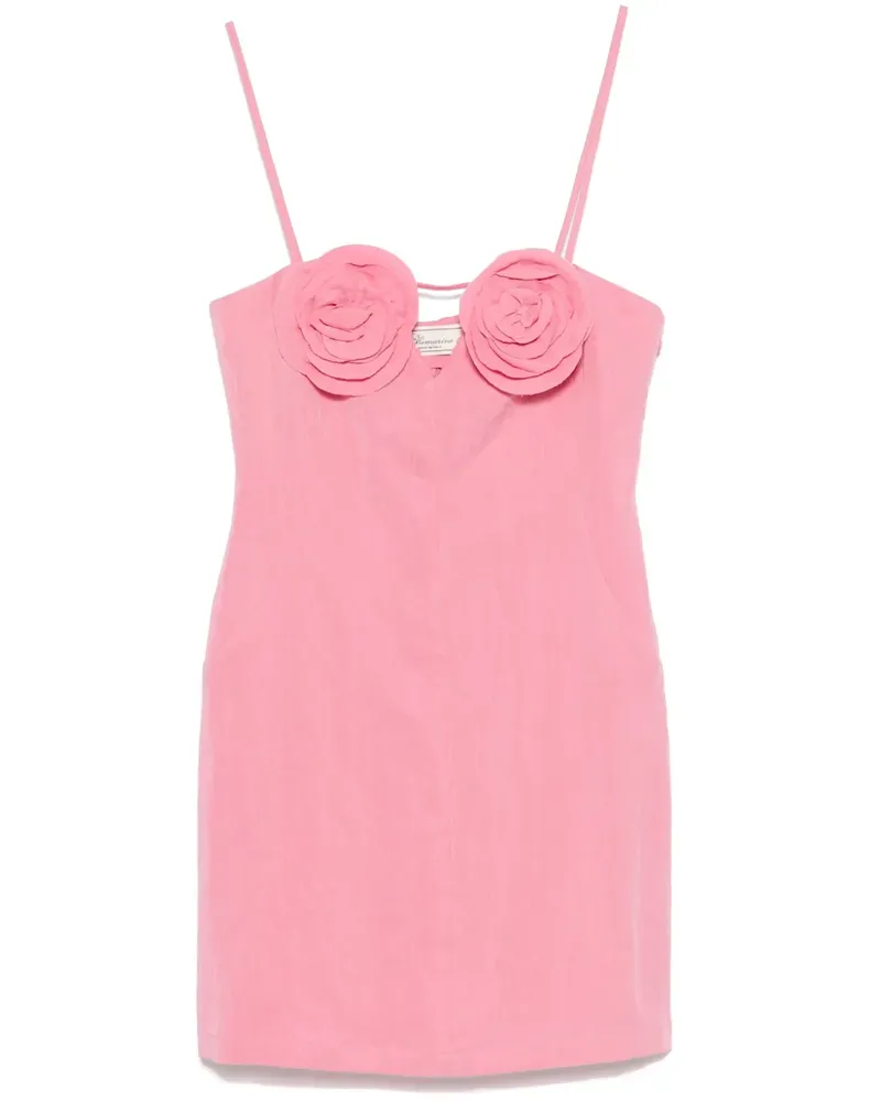 Blumarine Minikleid mit Blumenapplikation - Rosa Rosa