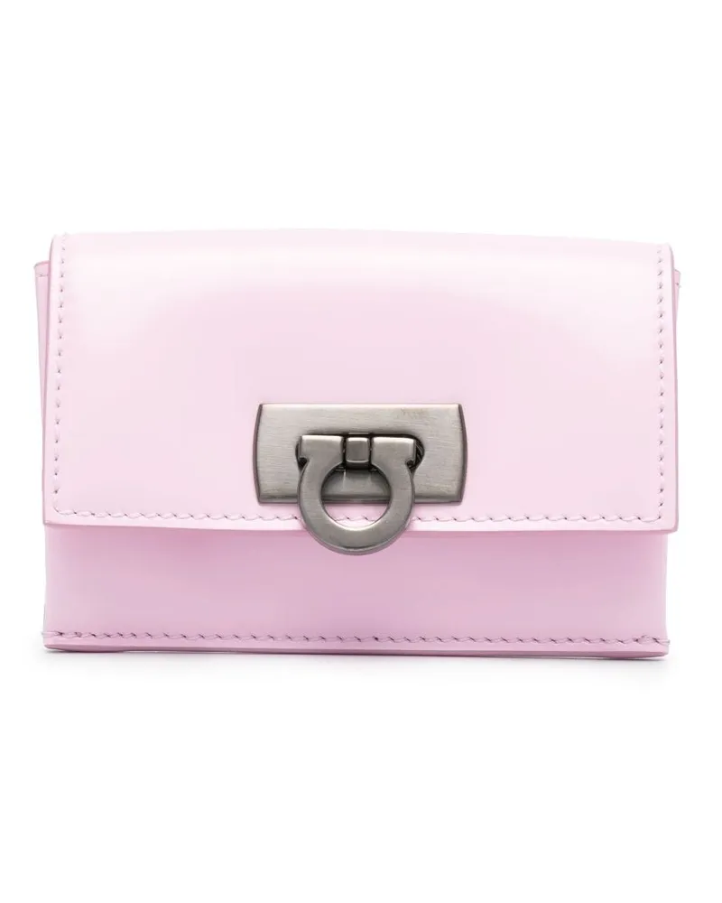 Ferragamo Portemonnaie mit Logo-Verschluss Rosa