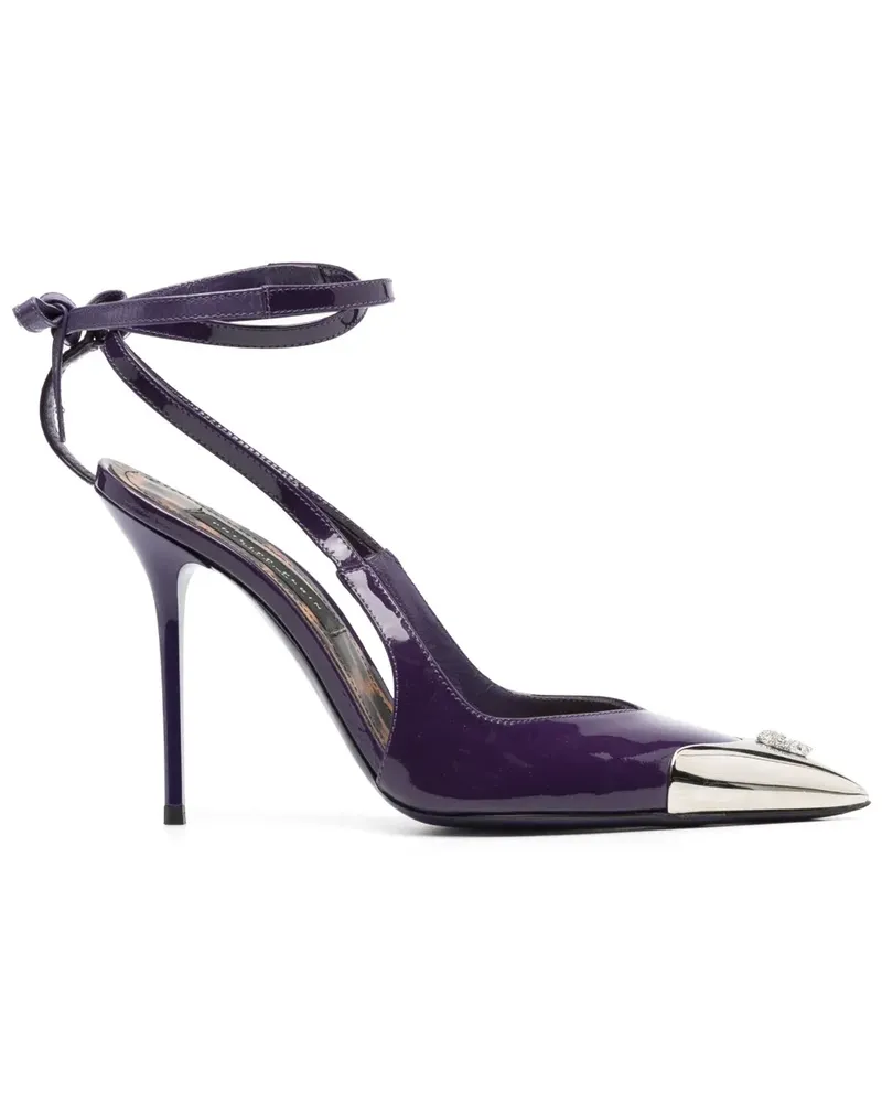 Philipp Plein Pumps mit Kristallen 105mm - Violett Violett