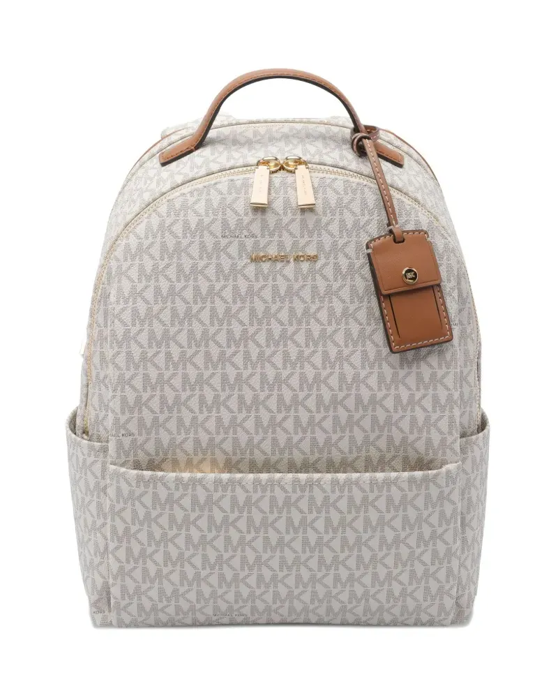Michael Kors Rucksack mit Monogrammmuster - Weiß Weiß