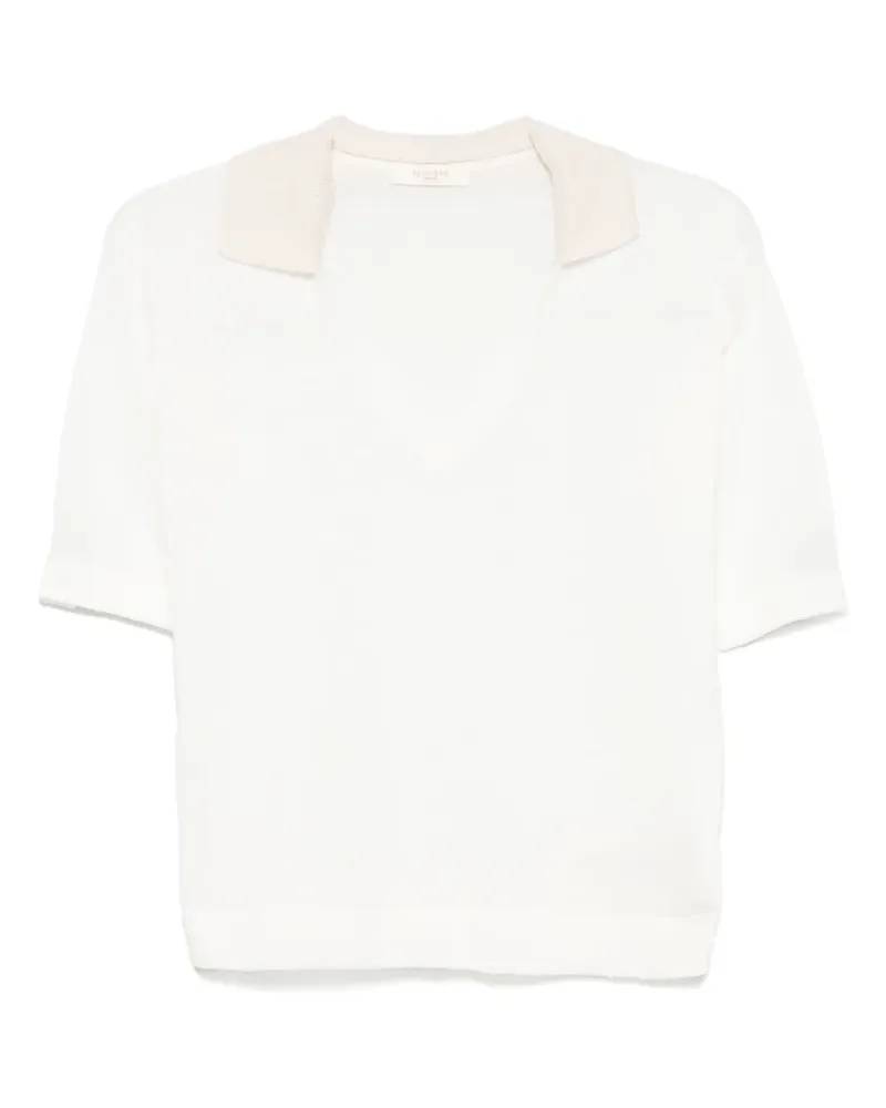 Zanone T-Shirt mit V-Ausschnitt - Weiß Weiß