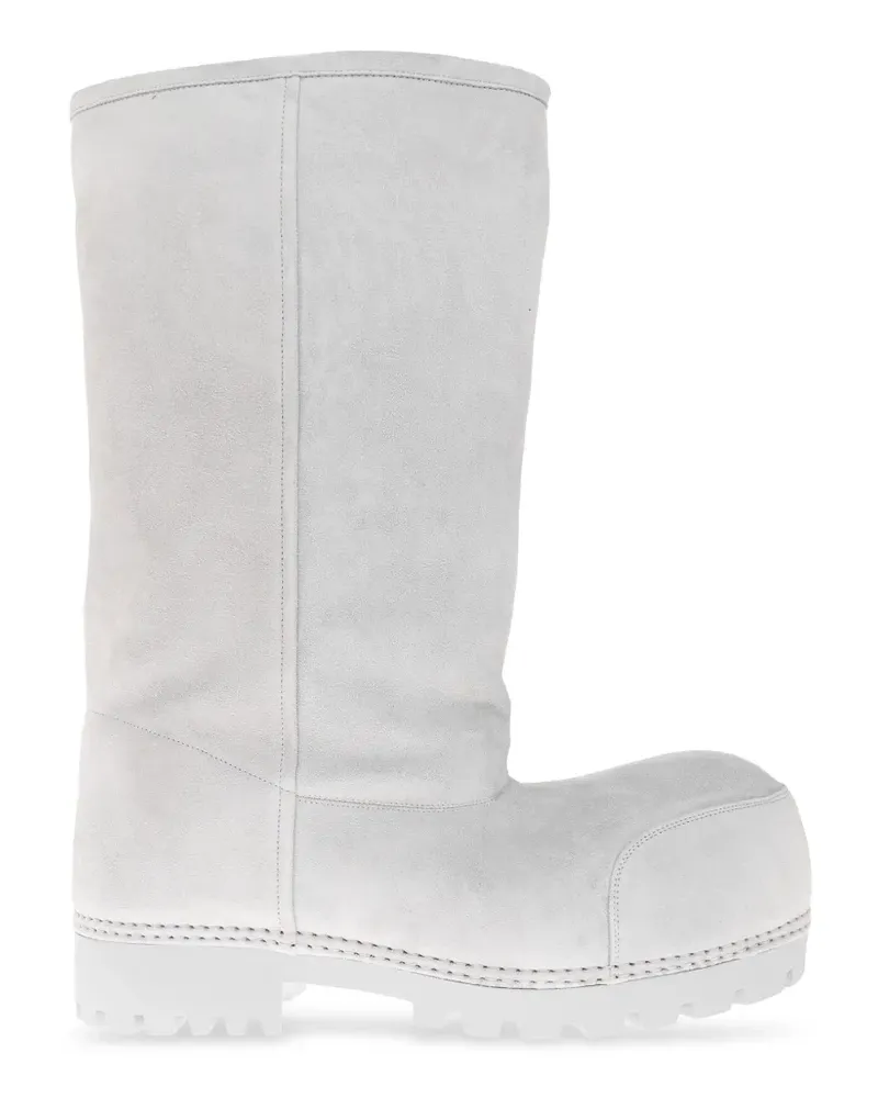 Balenciaga Alaska fur high boots in ciel - Grau Grau