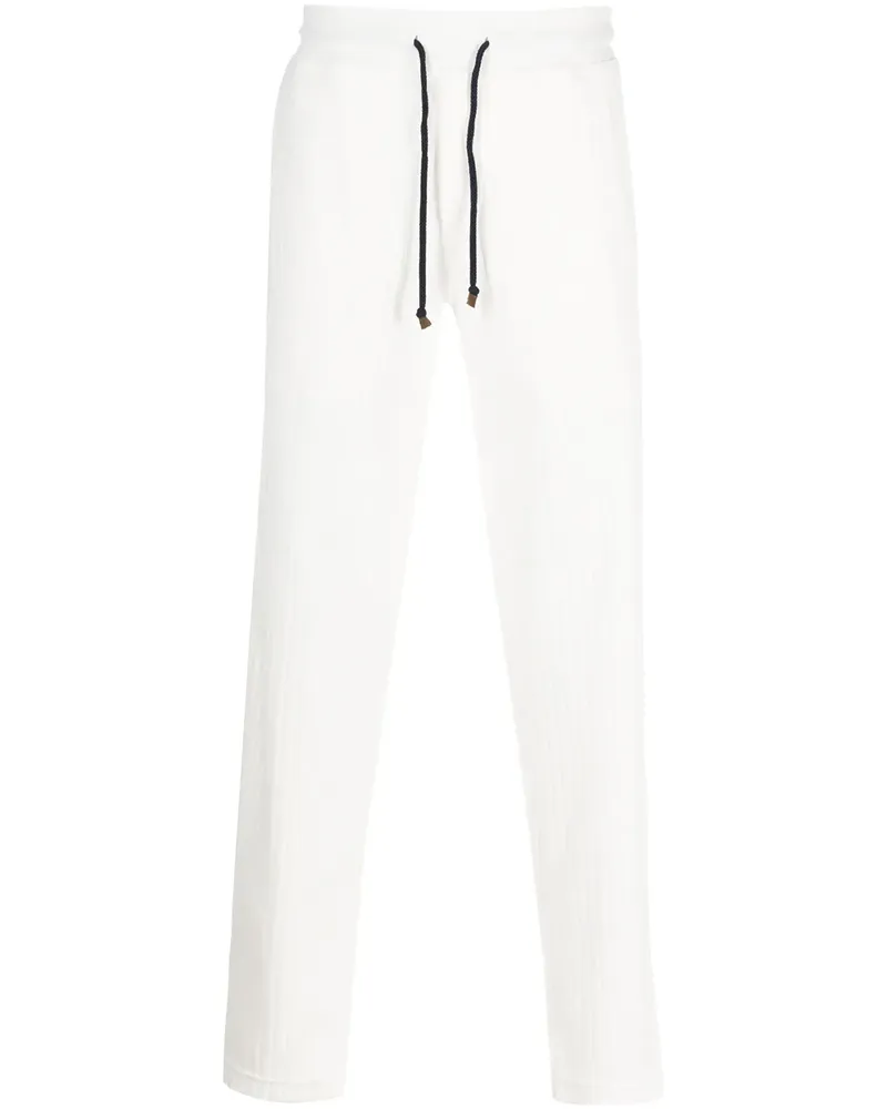 Brunello Cucinelli Gestreifte Sporthose - Weiß Weiß