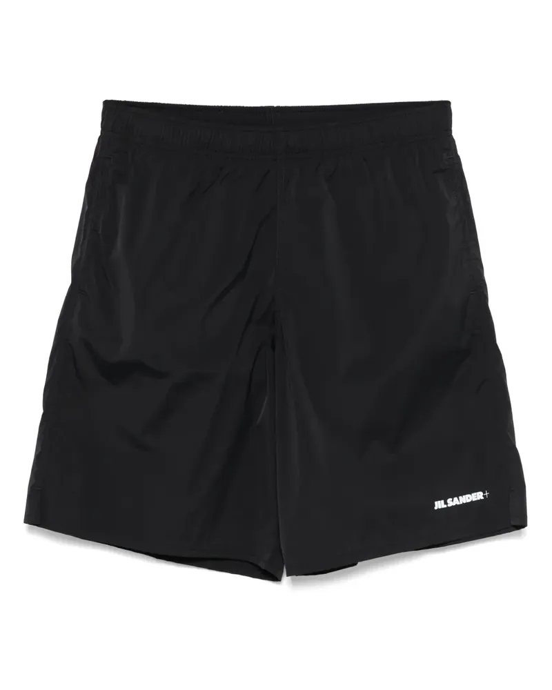 Jil Sander Badeshorts mit Logo-Print - Schwarz Schwarz