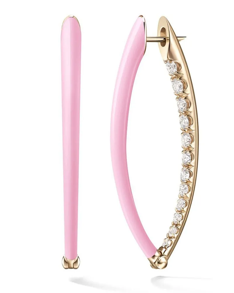 Melissa Kaye Mittelgrosse 18kt Cristina Gelbgoldohrringe mit Diamanten Gold