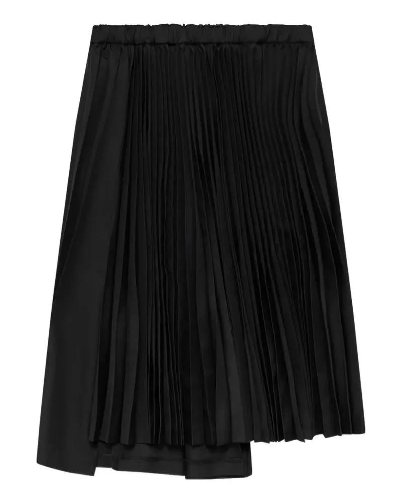 Comme des Garçons Asymmetrischer Faltenrock - Schwarz Schwarz