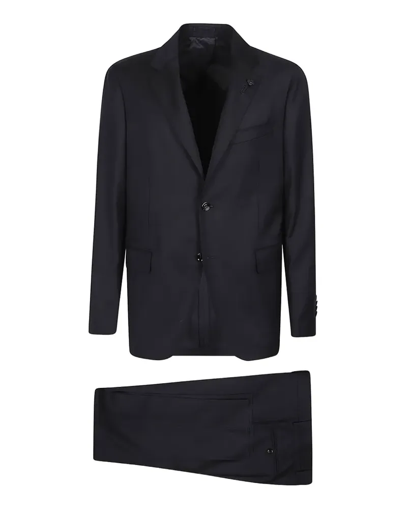 LARDINI wool single-breasted suit - Schwarz Schwarz