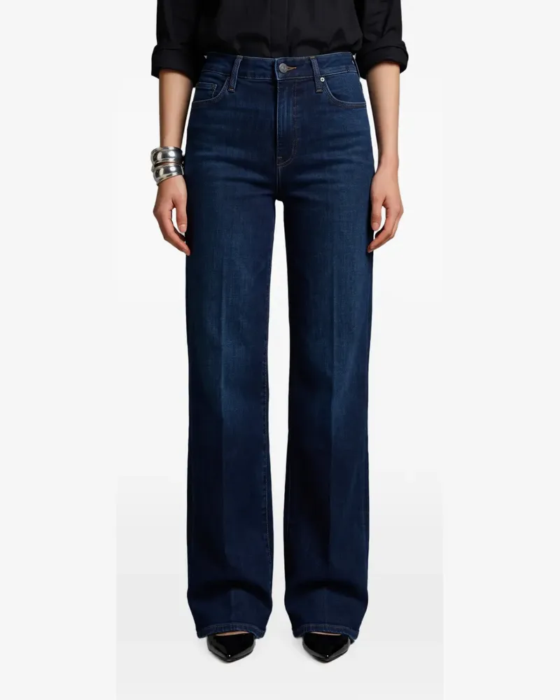 Mother logo-embroidery wide-leg jeans - Blau Blau