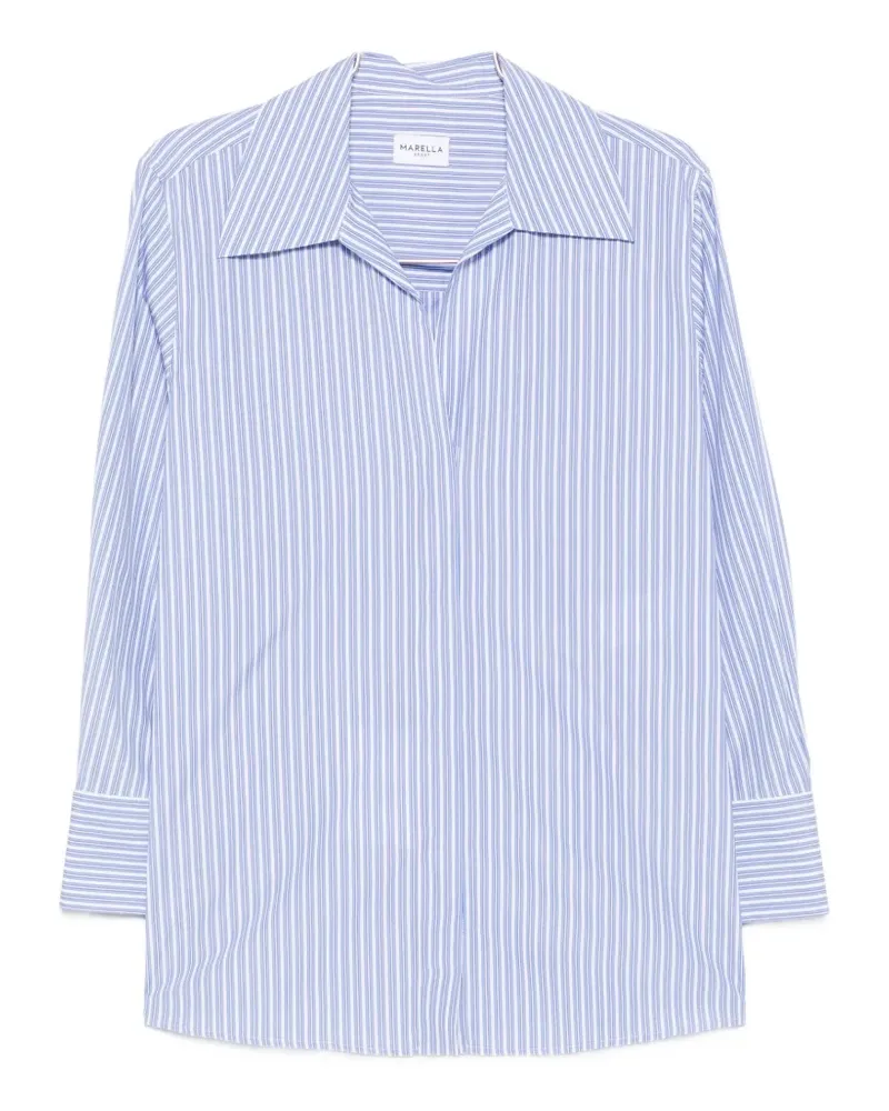 MARELLA MLSTabarin striped buttoned shirt - Blau Blau