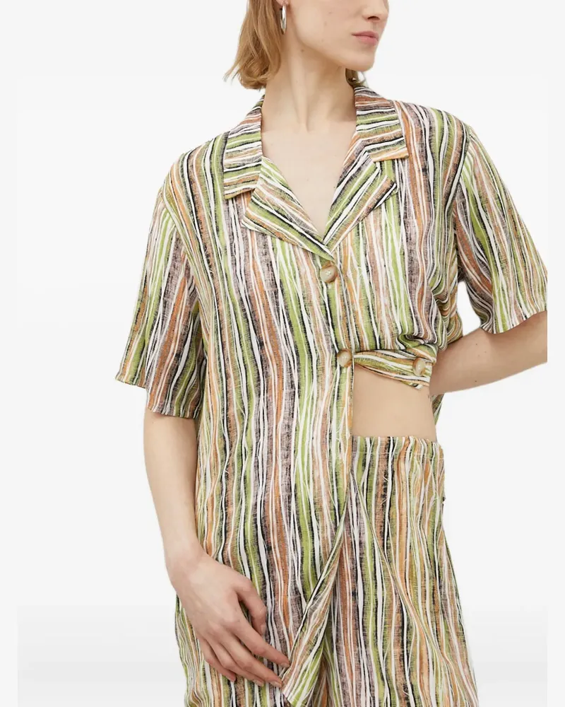 Résumé striped button-up shirt - Grün Grün