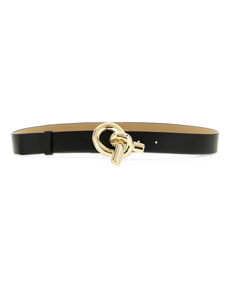 Fabiana Filippi sculptural knot leather belt - Schwarz Schwarz