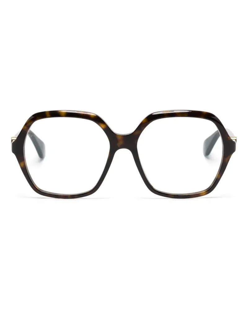 Cartier Double C Décor Brille mit eckigem Gestell - Braun Braun