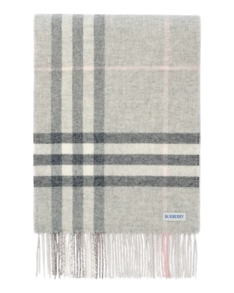 Burberry Schal mit Karomuster - Grau Grau