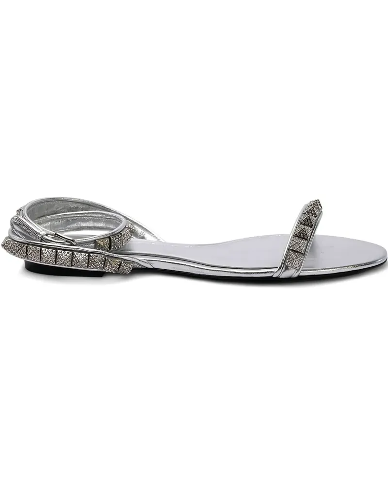 Valentino Garavani Sandalen mit Nietenverzierung - Silber Silber