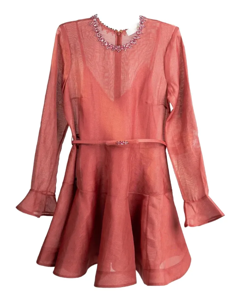 Zimmermann Alchemy Kleid mit Kristallbesatz - Rot Rot