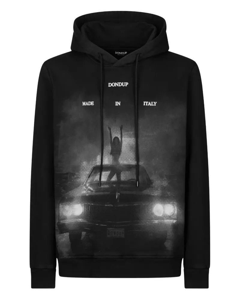 Dondup graphic-print hoodie - Schwarz Schwarz