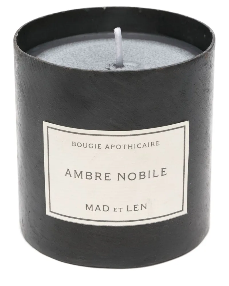MAD et LEN Ambre Nobile Kerze (625g) - Schwarz Schwarz