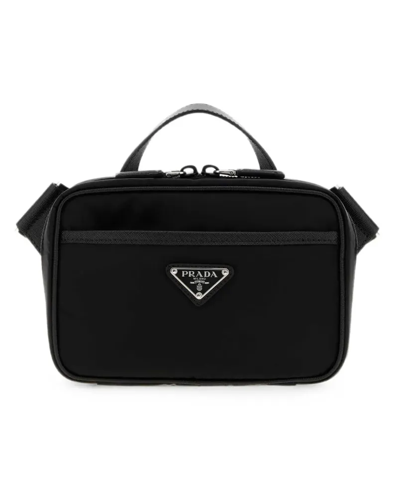 Prada Re-Nylon and Saffiano-leather shoulder bag - Schwarz Schwarz
