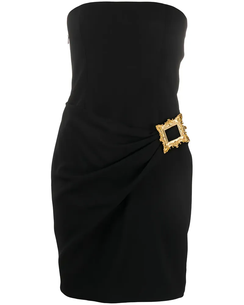 Moschino Schulterfreies Kleid mit Schnalle - Schwarz Schwarz