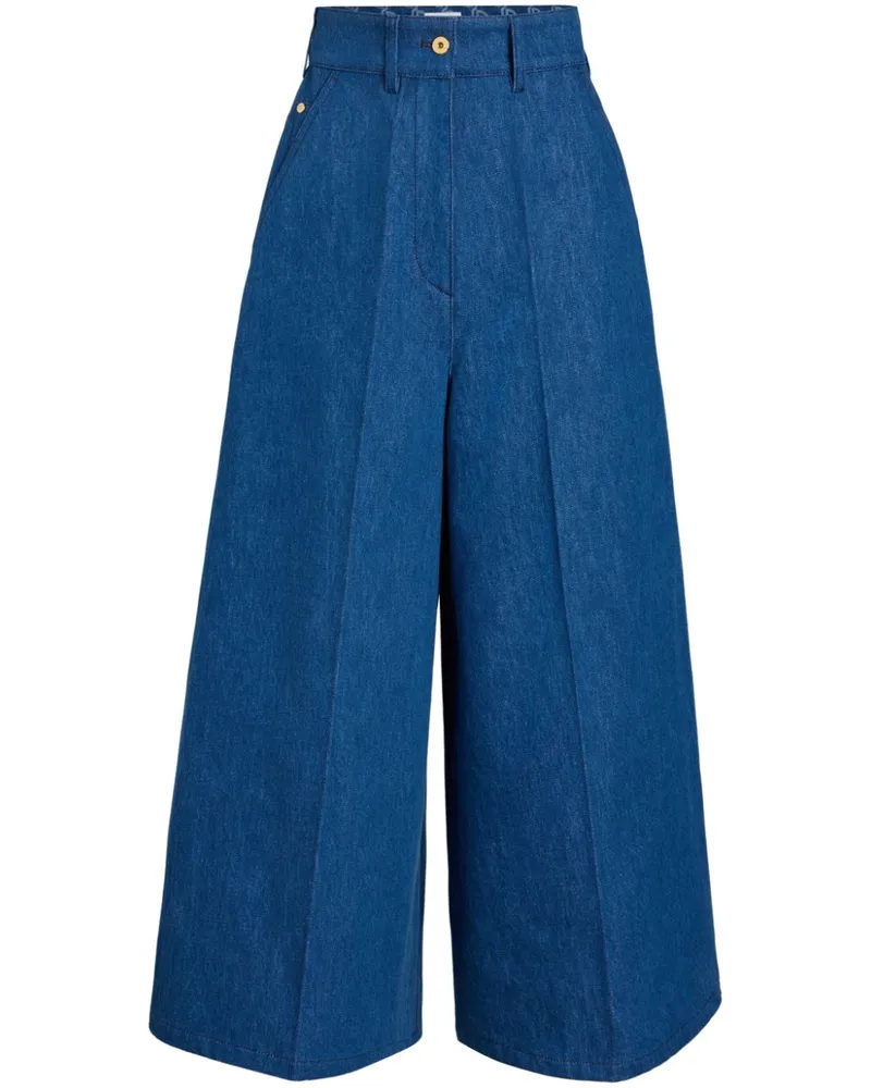 Patou Jeans mit weitem Bein - Blau Blau