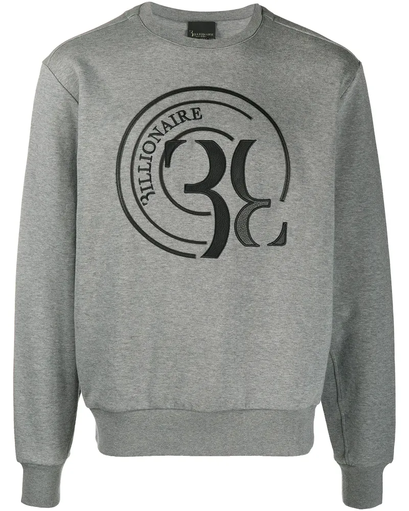 Billionaire Sweatshirt mit Logo-Print - Grau Grau