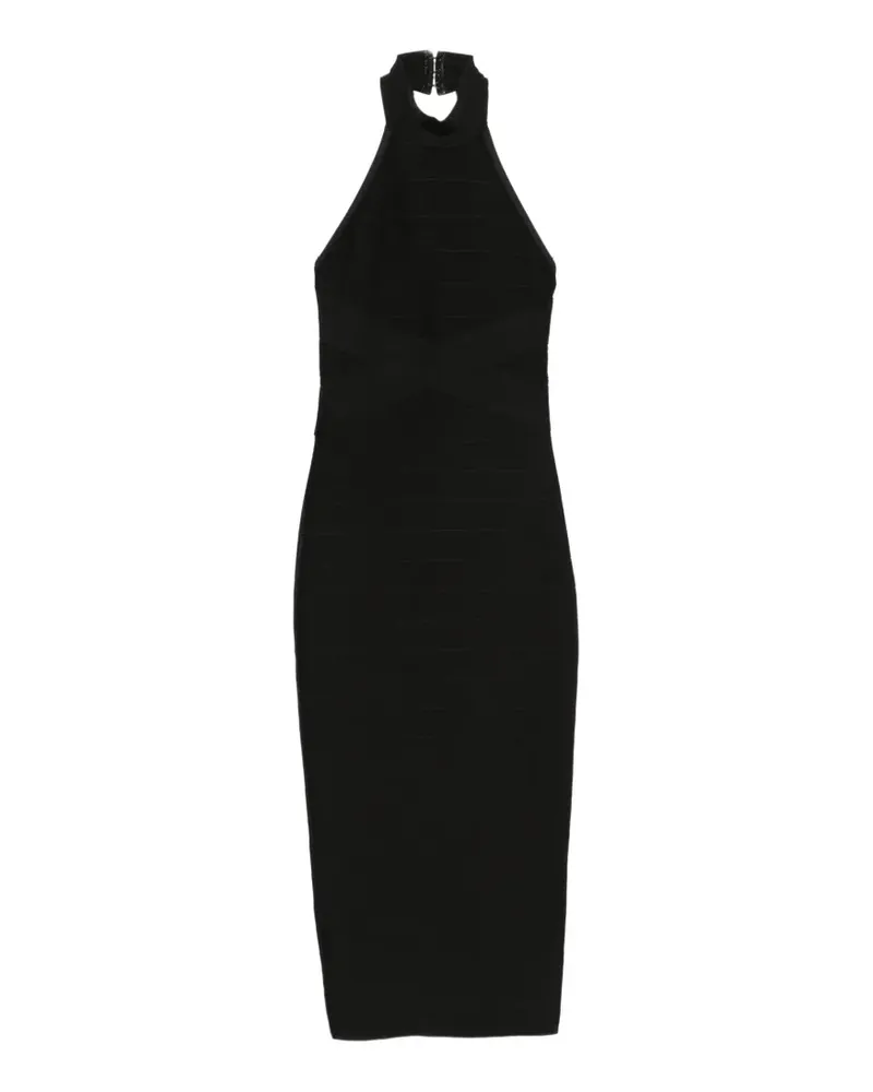 Retrofête Neckholder-Kleid mit Bandage - Schwarz Schwarz