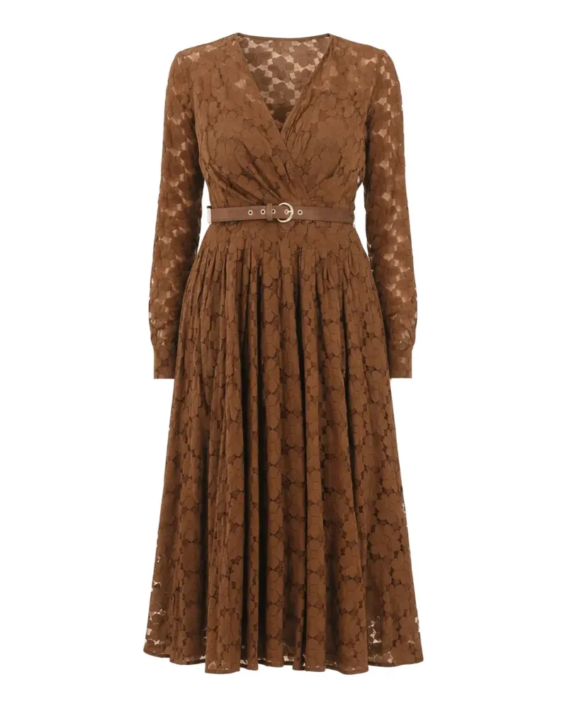Max Mara lace belted midi dress - Braun Braun