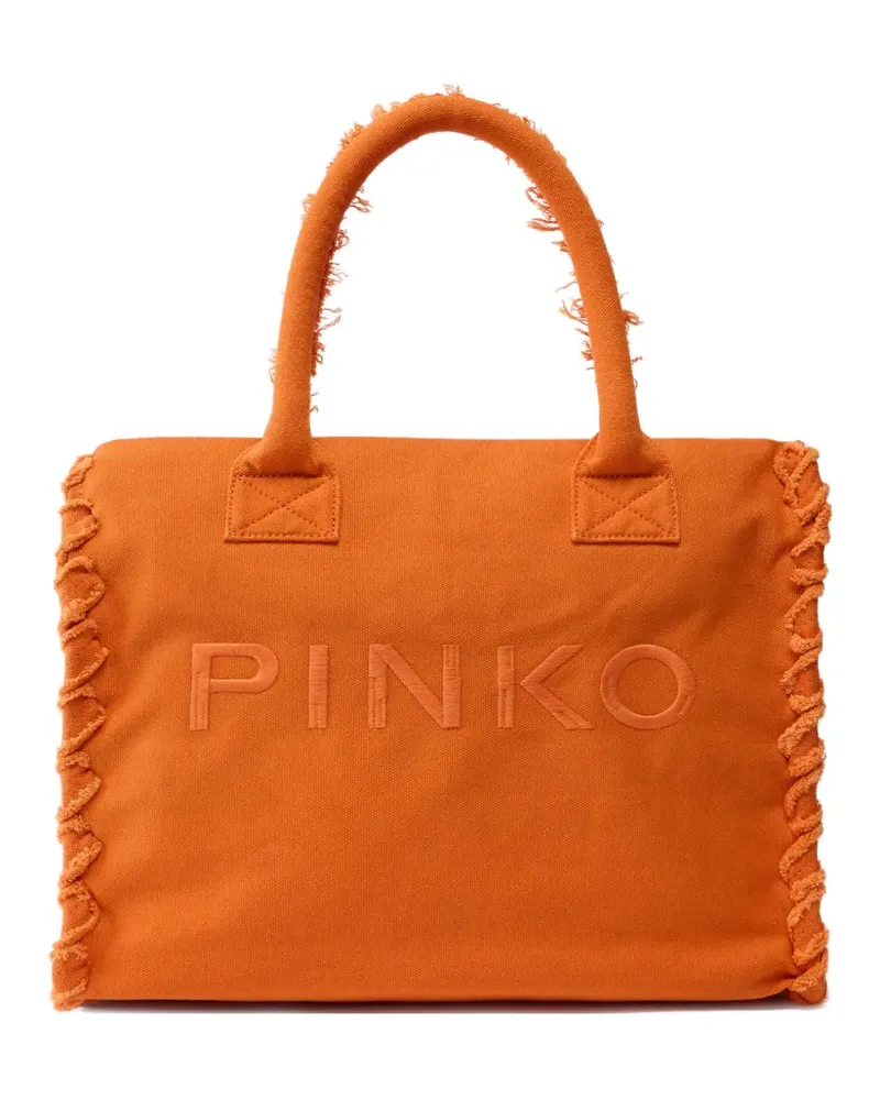 Pinko Strandtasche mit Fransen - Orange Orange