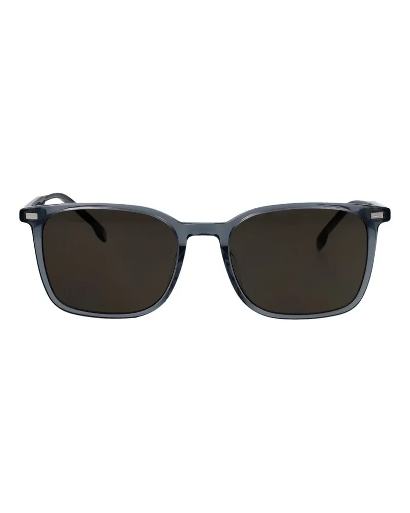 HUGO BOSS Moderne Brille in transparentem Blau Blau