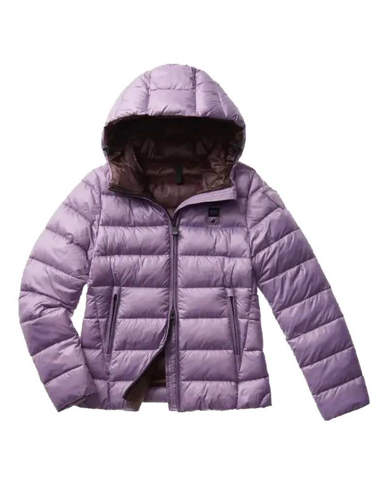 Blauer Gefütterte Kapuzenjacke - Violett Violett