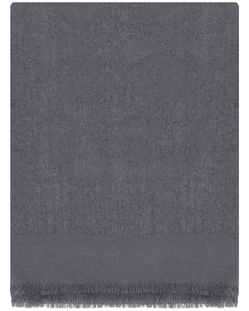 Valentino Garavani Schal mit Jacquard-Logo - Grau Grau