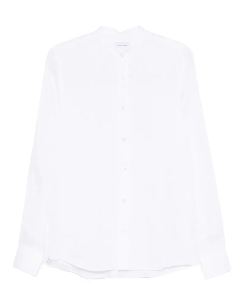 Tagliatore Cannes band-collar long-sleeve shirt - Weiß Weiß