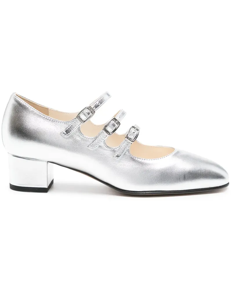 Carel Kina Metallic-Pumps, 40mm - Silber Silber