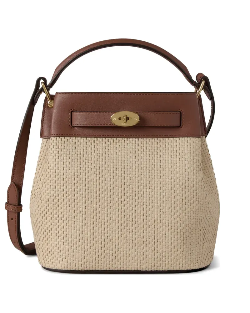 Mulberry Islington Tote Bag aus Raffiabast - Nude Nude